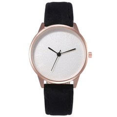 Fashion Style Women Business Leather Analog Quartz WristWatch Band Ladies Watch Women Dress Gift Solid Color Clock Reloj Mujer*X