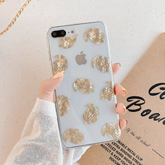 Gold Leaves Transparent Case For iPhone 11 8 7 Plus X XS Max XR Clear Back Cover Soft Silicone Cover For iPhone 11 Pro Max
