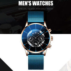 Reloj Hombre 2020 Luxury Men's Fashion Business Calendar Watches Men casual Stainless Steel Mesh Belt Analog Quartz Watch