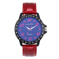 Fashion Women Watches Design Leather Strap Ladies Analog Quartz Wristwatch Blue Glass Gemstone Dial Clock Zegarki Damskie@50