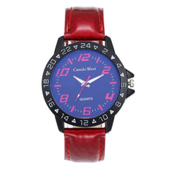 Fashion Women Watches Design Leather Strap Ladies Analog Quartz Wristwatch Blue Glass Gemstone Dial Clock Zegarki Damskie@50