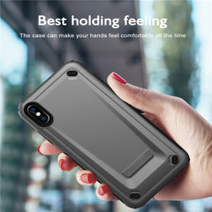 Luxury Strong Hybrid Tough Shockproof Armor Phone Case For iPhone XR XS MAX X 8 7 6 6S Plus Case TPU bumper+Hard PC Cover For XR