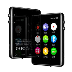 Original metal MP3 player Bluetooth 5.0 touch screen 2.4 inch built-in speaker 16G with e-book radio recording video playback