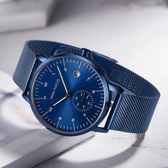 MINI FOCUS Man Watches 2020 Brand Luxury Simple Stainless Steel Watch Mens Fashion Quartz Watch Men Waterproof Black Watch Wrist