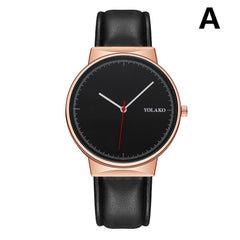 Casual Quartz Clock Round Dial Three-pin Trend Leather Strap Scale Watch Fashion Men's Watches Reloj Hombre
