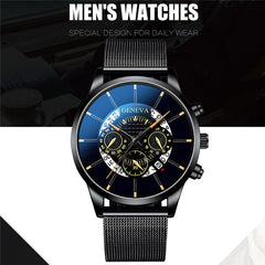 Fashion Men's Watch Sport Watches Luxury Relogio Masculino Calendar Men Watch Steel Mesh Band Watch Men Clock Reloj Hombre