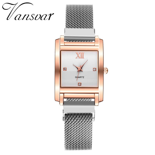 Luxury Women Watches Magnetic Strap Female Clock Quartz Wristwatch Fashion Ladies Square Wrist Watch Top Brand Reloj Muje@50