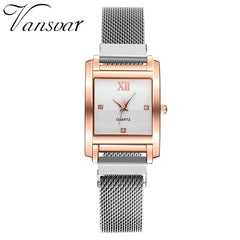 Luxury Women Watches Magnetic Strap Female Clock Quartz Wristwatch Fashion Ladies Square Wrist Watch Top Brand Reloj Muje@50