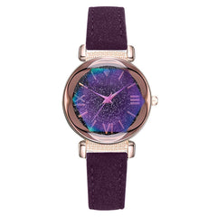 Best Selling Women Watches Fashion Leather Strap  Dial Ladies Quartz Wristwatch  Romantic Starry Sky Clock Gift Zegarki Damskie@