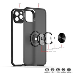 Magnetic Ring Holder Phone Cases For iPhone 11 11Pro Max X XR XS Max 11 8 7 6 6S Plus Silicone Bumper Transparent Matte Cases