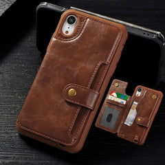 Vintage PU Leather Phone Case For iPhone XR XS Max Case Multi Card Holders Back Cover Wallet For iPhone 6 6s 7 8 Plus X Cases