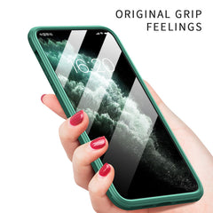 Double-Sided Tempered Glass Phone Case For iPhone 11 11 Pro Max XR XS Max X Soft Silicone edge Transparent Shockproof Hard Cover