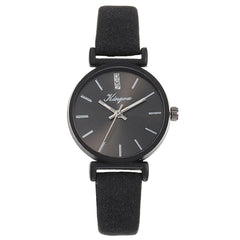 Best Selling Women Watches Black Dial Ladies Fashion Quartz Wristwatch Casual Leather Strap Clock Work Relogio Feminino@50