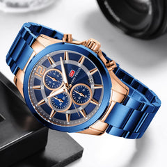 MINI FOCUS Quartz Watches Mens 2019 Top Brand Luxury Analog Watch Military Male Stainless Steel Watch Men Sports Army Waterproof