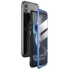 360 Magnetic Metal Phone Case For iphone 7 8 6 Plus Double Side Glass For iphone X XR XS MAX 6 6S plus 9H tempered glass Cover
