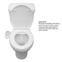 Non-Electric Bidet Attachment Toilet Bidet Seat Self-Cleaning Nozzle-Fresh Water Bidet Sprayer Mechanical Washing