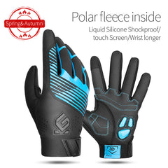 CoolChange Windproof Cycling Gloves Full Finger Sport Riding MTB Bike Gloves Touch Screen Winter Autumn Bicycle Gloves Man Woman