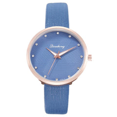 Women's Watch Fashion Diamond Dial Stainless Steel Simple Ladies Watches Quartz Wristwatches Clock Leather Relogio Feminino@50