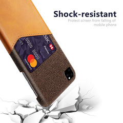Luxury Case for iPhone 11 2019 11 Pro Max Leather & Fabric Card Wallet Phone Case for iPhone X XS XR 8 7 6s 6 Plus Back Cover