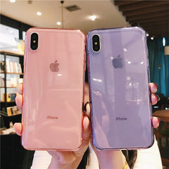 TIKITAKA For iPhone 7 Phone Case Clear Solid Candy Color For iPhone 11Pro XS Max 6 6s 7 8 Plus X XR Soft TPU Silicone Back Cover
