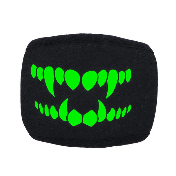 1PCS Cotton Dustproof Mouth Face Mask Glow In Dark Skull Scarey Masks Black Women Men Muffle Face Mouth Masks