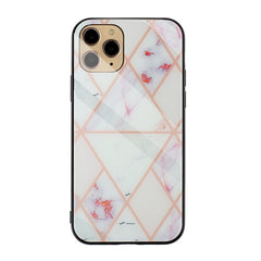 Glass  Case For iPhone 11 X XS MAX XR 6 6S 7 8 Plus Phone Cases Tempered Glass Geometric Marble Pattern Cover For iPhone XS Max