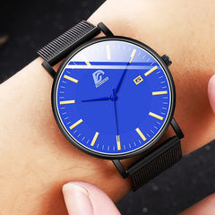 Reloj Hombre 2020 Luxury Mens Fashion Business Minimalist Watches Ultra Thin Stainless Steel Mesh Belt Analog Quartz Wrist Watch