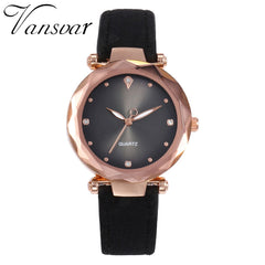 Luxury Women Watches Dot Irregular Dial Ladies Quartz Wristwatch Solid Color Leather Strap Business Style Clock Montre Femme@50