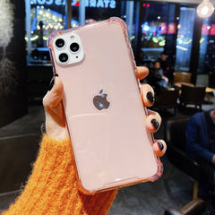 Shockproof Bumper Transparent Phone Case For iPhone 11 Pro Max XR X XS Max 8 7 6 6S Plus Clear protection Silicone Back Cover