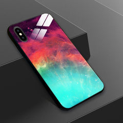 Phone Case on For iPhone 6 6S Plus 7 8 Plus Coque Tempered Glass Soft Silicone Shockproof Cover Case For iPhone X XR XS MAX