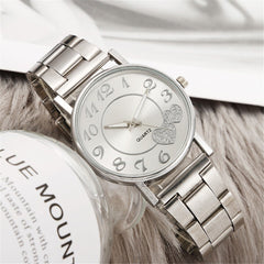 2019 Love Women Watches Simple Dial Quartz Wristwatches Fashion Ladies Female Rose Gold Alloy Strap Clock Dress Zegarek Damski X