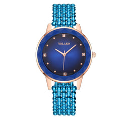 New Women Watches Stainless Steel Rhinestone Watch Unique Simple Watches Casual Quartz Wristwatches Clock Relojes Para Mujer*M