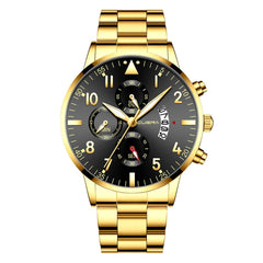 NEW Men's Watch Simple Busine Design Alloy Band Analog Quartz Wristwatch Rose Gold Men Watches Male Clock Hot Relogio Masculino