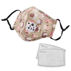 Cute PM2.5 Washable Mouth Mask With Valve Kids Children Anti Haze Dust Mask Nose Filter Face Muffle Bacteria Flu Respirator