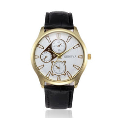 New Geneva Fashion Men's Watch Masculino Relogios PU Leather Retro Quartz Casual Male Clock Erkek Kol Saati
