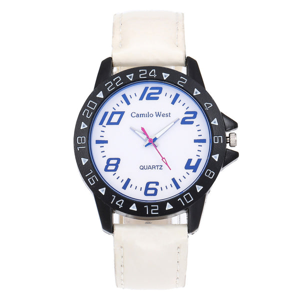 Fashion Women Watches Design Leather Strap Ladies Analog Quartz Wristwatch Blue Glass Gemstone Dial Clock Zegarki Damskie@50
