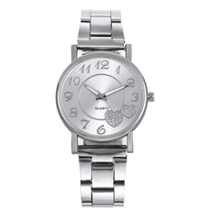 2019 Love Women Watches Simple Dial Quartz Wristwatches Fashion Ladies Female Rose Gold Alloy Strap Clock Dress Zegarek Damski X
