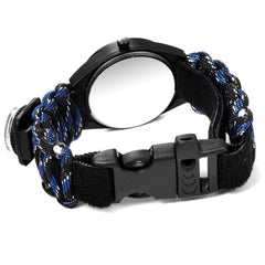 Outdoor Military Table Nylon Woven Color Rope Men's Watch Relogio Masculino Double Dial Digital Compass Dial Men Clock