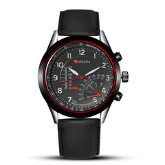 Womage Fashion Quartz Men Watch PU Leather Casual Sport Military Masculion Wristwatch Male Clock Zegarek Meski Relogio Masculino