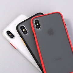 Silicone Frame Phone Case For iPhone 11 XR XS Max X 8 7 6 6S Plus Matte Transparent Protection Back Cover For iPhone 11Pro Max