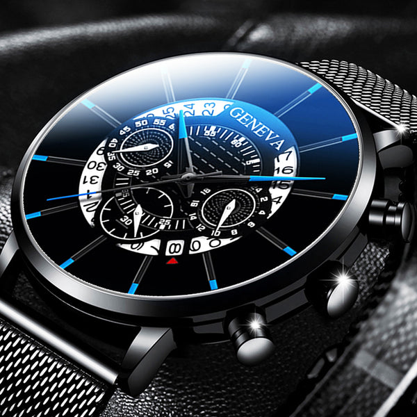 Reloj Hombre 2020 Luxury Men's Fashion Business Calendar Watches Men casual Stainless Steel Mesh Belt Analog Quartz Watch