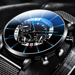 Reloj Hombre 2020 Luxury Men's Fashion Business Calendar Watches Men casual Stainless Steel Mesh Belt Analog Quartz Watch