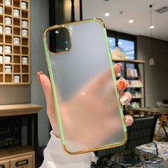 Electroplated Transparent Phone Case For iPhone 11 Pro Max XR XS Max X 7 8 Plus Ultra-thin Soft Silicone Matte Clear Back Cover