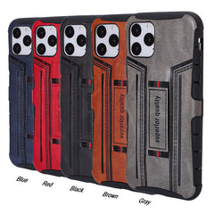 PU Leather Finger Ring Armor Phone Cases For iPhone 11 11 Pro Max XR XS Max X 8 7 6 6S Plus Soft Silicone Shockproof Back Cover
