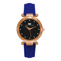 Luxury Women Watches Starry Sky Female Clock Quartz Wristwatch Fashion Ladies Wrist Watch Simple Leather Gift Relogio Feminino*5