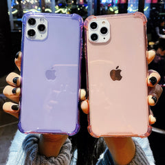 Shockproof Bumper Transparent Phone Case For iPhone 11 Pro Max XR X XS Max 8 7 6 6S Plus Clear protection Silicone Back Cover