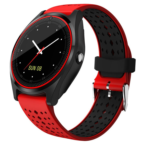V9 Smart Watch with Camera Bluetooth Smartwatch SIM Card Pedometer Wristwatch for Android Phone Wearable Devices