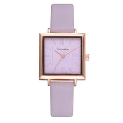 Women Watch Modern Fashion Square Dial Casual Quartz Wristwatch High Quality Soild Color Leather Gift For Female 2019 NEW@50