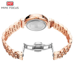 MINIFOCUS Womens Watch Top Brand Luxury 2019 Blue Watch Women Fashion Analog Quartz Ladies Gold Watch Stainless Steel Wristwatch