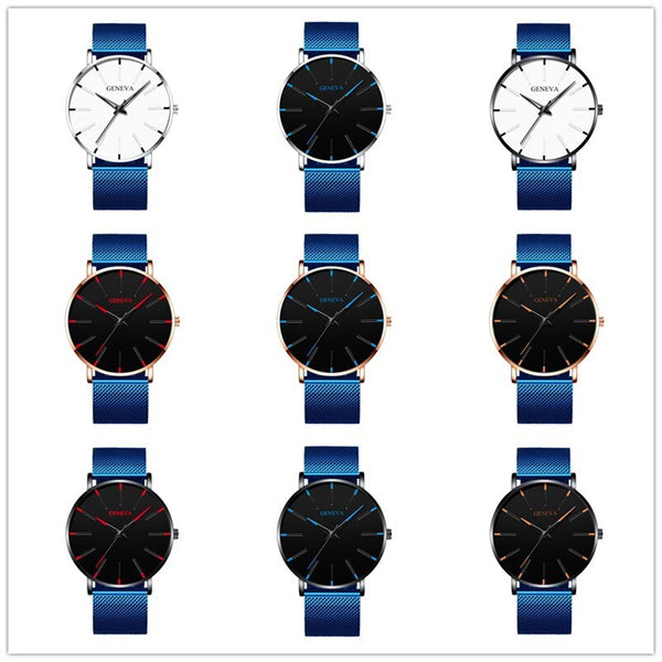 Ultra-thin Men's Watch Fashion Watches Simple Business Stainless Steel Men Quartz Watches Male Clock relogio masculino